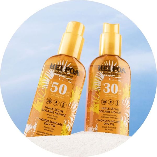 Huile sèche solaire SPF 50 - Monoï