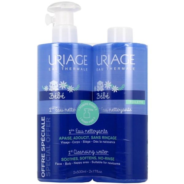 1ère Eau Nettoyante Bébé - 2 x 500 ml