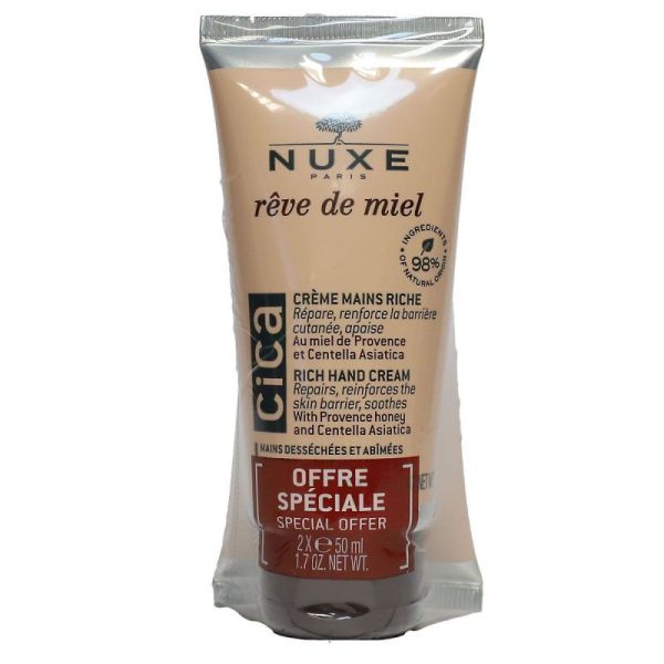 Nuxe Rdm Cr Mains Cica Tubes 2X50Ml