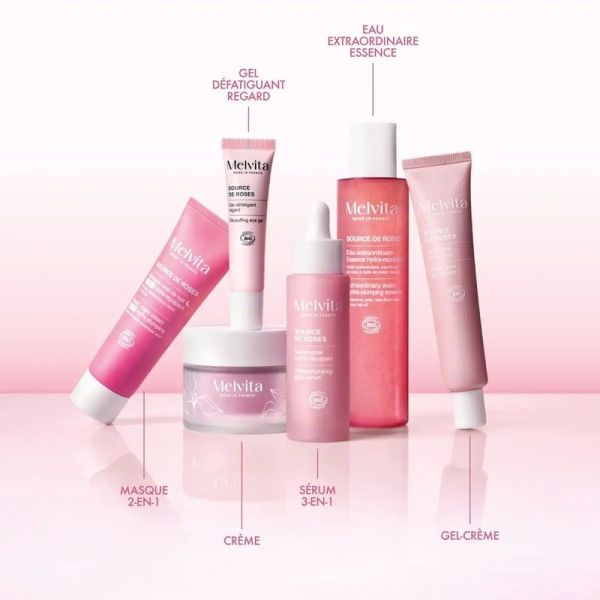 Masque Soin de Nuit 2-en-1 Hydra-Repulpant Bio Source de Roses - 50 ml