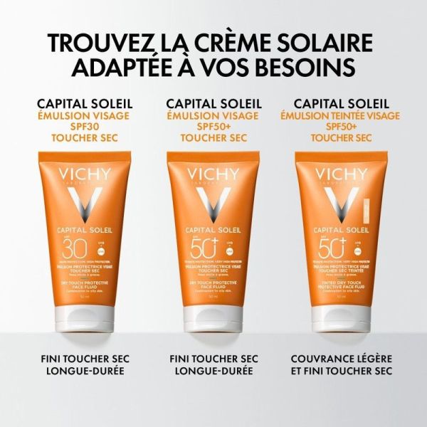 Emulsion Anti-Brillance Toucher Sec SPF50+ Capital Soleil - 50 ml
