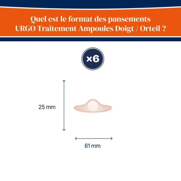 Traitement Ampoules Doigt/Orteil - 6 pansements