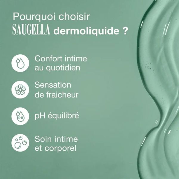Saugella Dermoliquide soin lavant intime - 2 x 500 ml