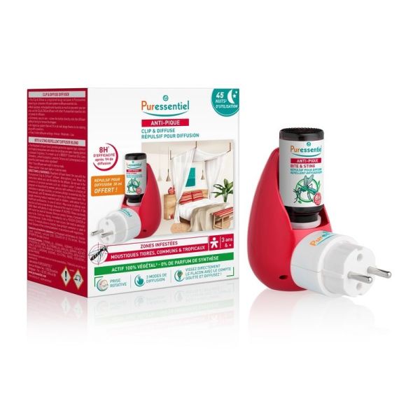 Coffret Clip et Diffuse et Répulsif pour diffusion - 1 diffuseur et 30 ml