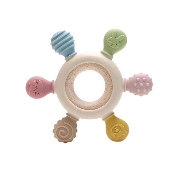 Anneau de dentition Gouvernail + Hêtre - Beige - 1 unité