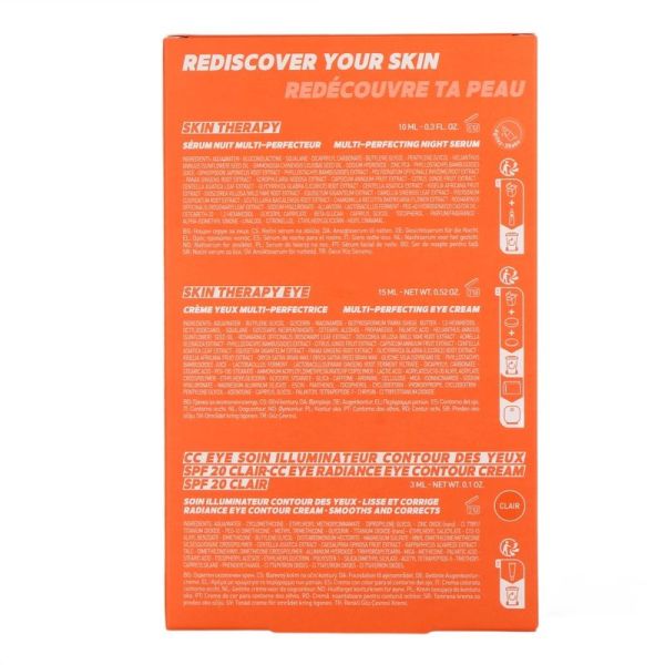 Coffret Booste Ta Peau Les Essentiels Jour et Nuit - Doré - Skin Therapy Light 10 ml, Skin Therapy Eye 15 ml, CC Eye 3 ml