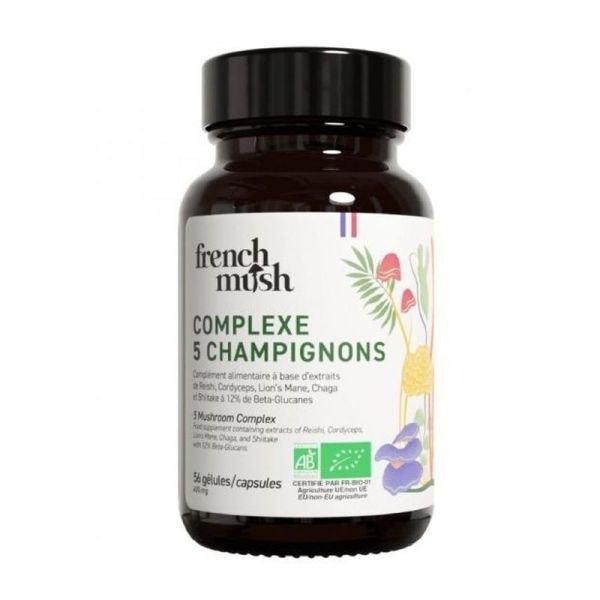 French Mush Complexe 5 Champignons Bio - 56 Gelules