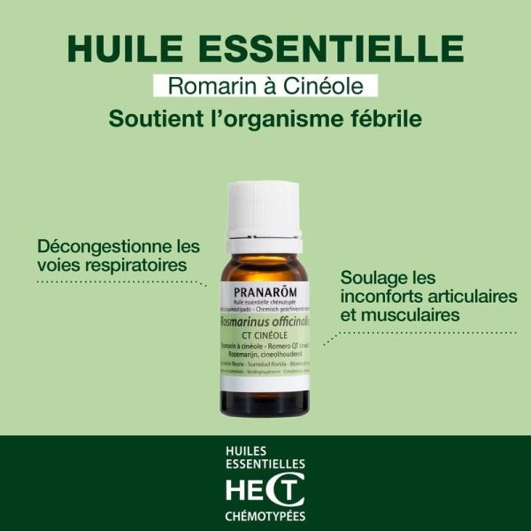 Huile Essentielle de Romarin à cinéole - 10 ml