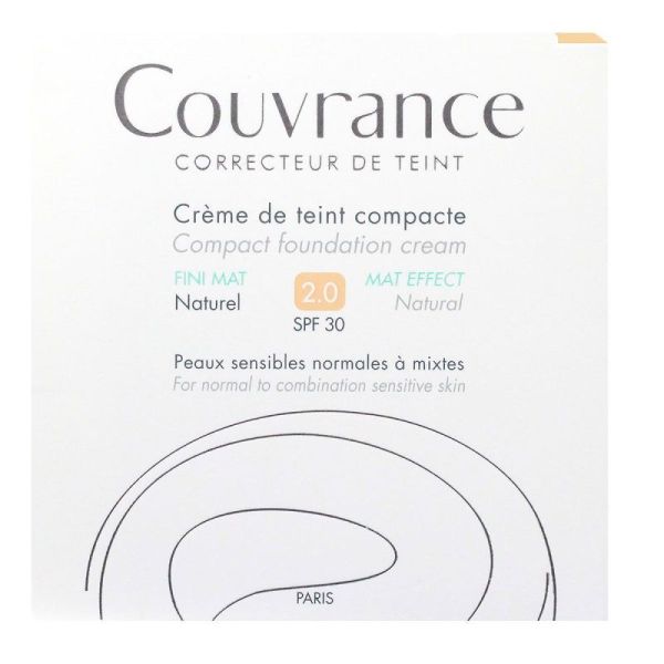 Crème teint compacte fini mat 2.0 naturel 10g