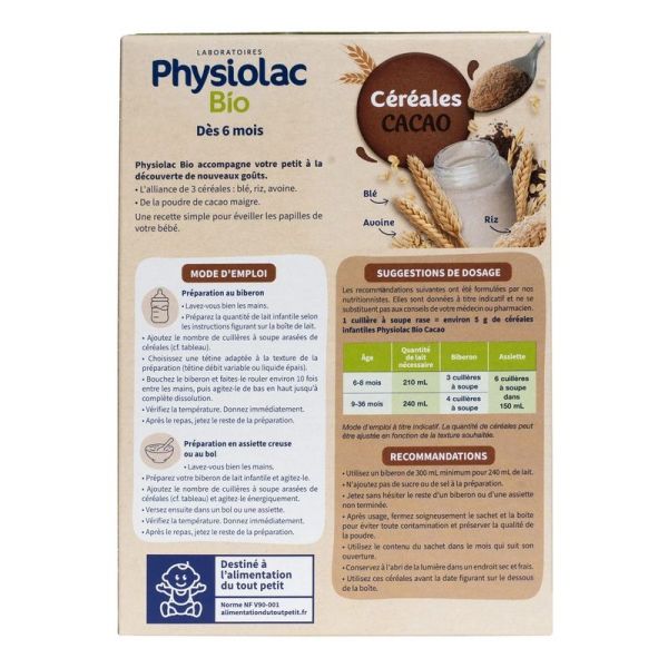 Céréales Bio pour bébé - Cacao