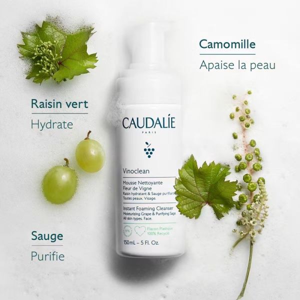 Mousse Nettoyante Visage Vinoclean - Fleur de Vigne - 50 ml
