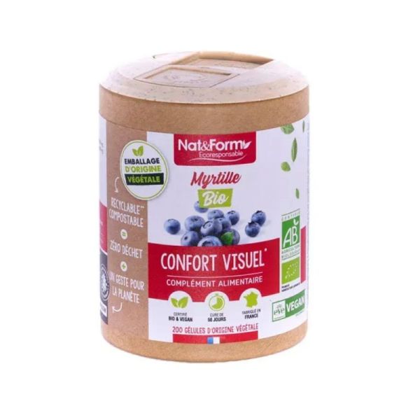 Nat & Form Myrtille Bio 200 gélules