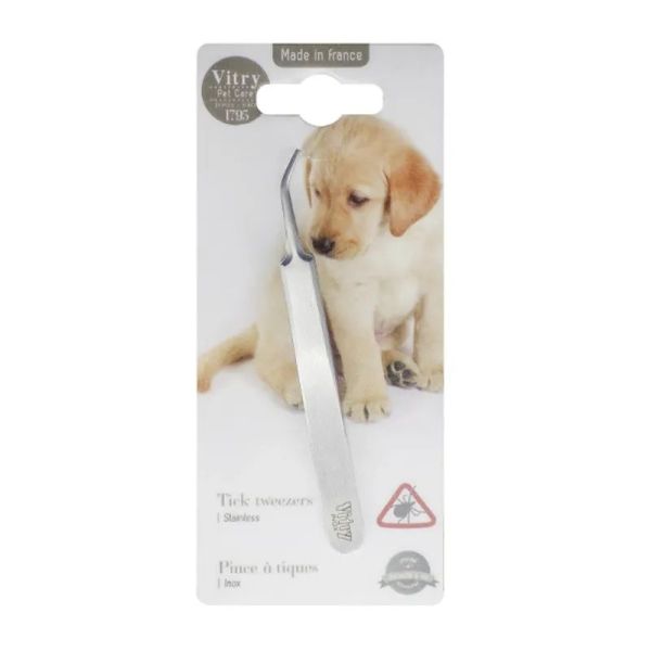 Pince a tiques inox - 1 unite