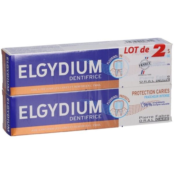 PROTECTION CARIES - Dentifrice Fraîcheur Intense - 2 x 75 ml