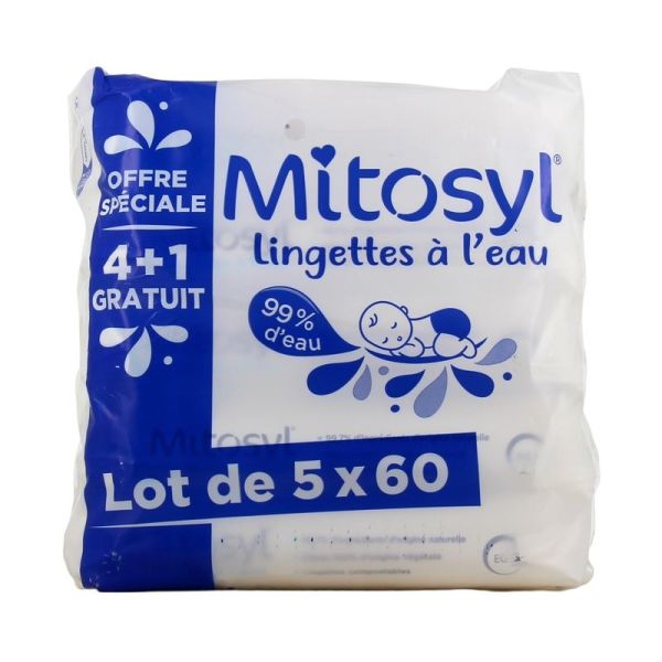 Lingettes à l'eau - 60 lingettes