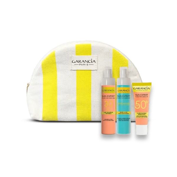 MINI 2025 SOLAR KIT - Fluide Invisible Perfecteur SPF50+ 20 ml, Lait Douceur Invisible SPF30 50 ml, Brume Lactee Fraicheur Express Apres-solaire 50 ml
