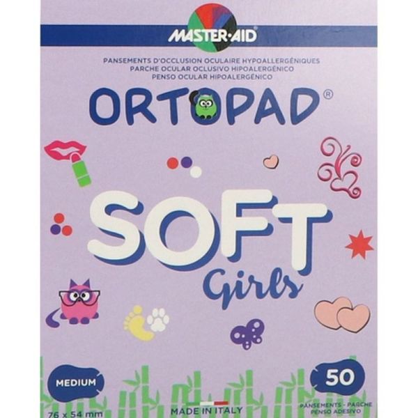 Pansements oculaires occlusion Soft Girls - Medium, 50 pansements