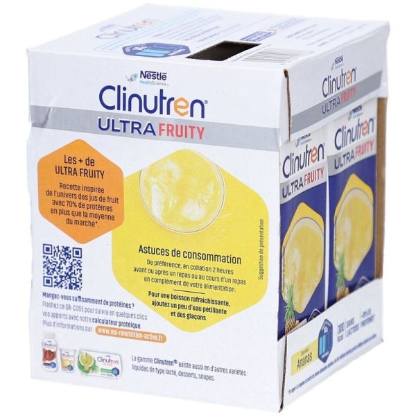 Clinutren Ultra Fruity Saveur Ananas - 4 x 200 ml
