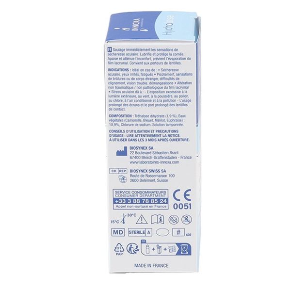 Hydralose Gouttes Oculaires Hydratantes Incolore - 10 mL