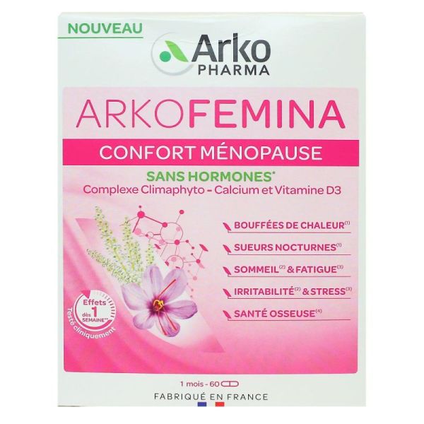 Arkofemina confort ménopause sans hormone 60 gélules