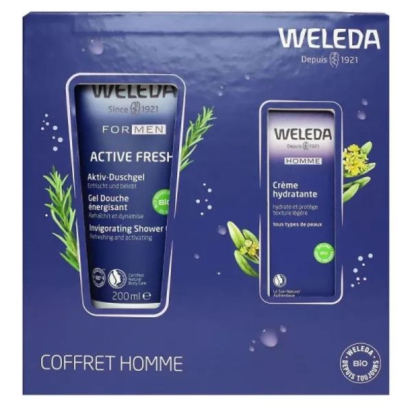 Coffret Homme Bio - Gel douche 200 ml et creme hydratante 30 ml
