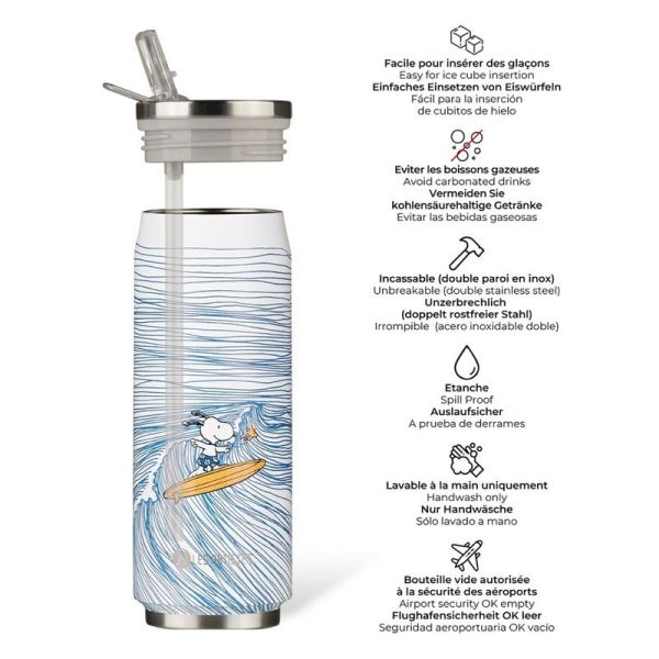 Canette isotherme Surfing Snoopy - 500 ml