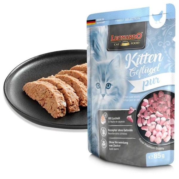 Leonardo Sachet Fraîcheur Kitten Volaille - Chaton 85 g