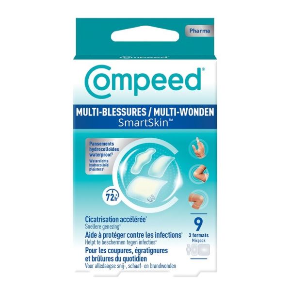Pansements Hydrocolloïdes Multi-Blessures Assortiment SmartSkin - Assortiment - 9 pansements