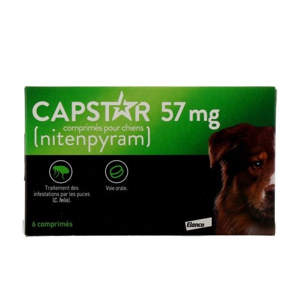 Capstar 57mg Chiens - 6 comprimés