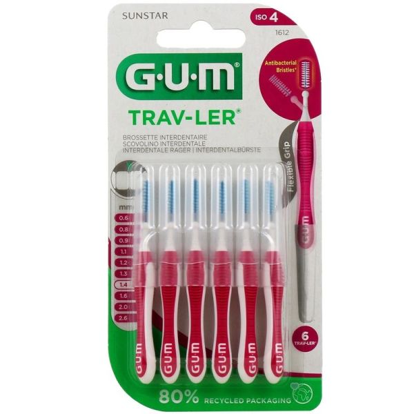 Gum Trav-ler Brossettes interdentaires 1,4 mm - x6