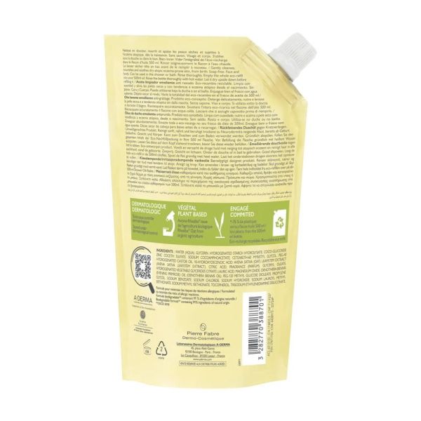 Huile lavante émolliente anti-démangeaisons EXOMEGA CONTROL - Eco-recharge 500 ml