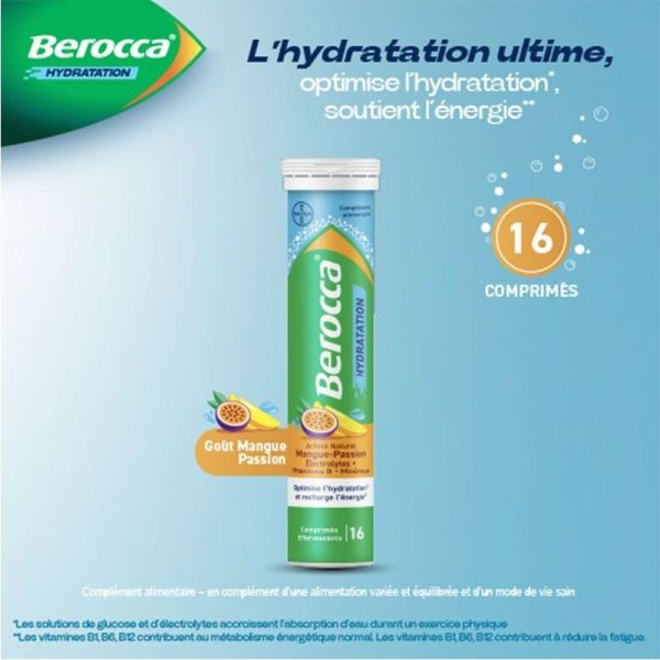 Hydratation - Mangue-Passion - 16 comprimés effervescents