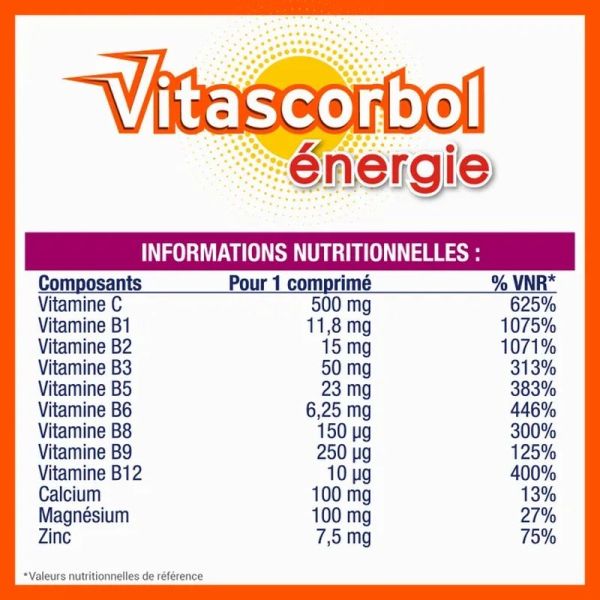 Energie Gout Orange Pressee - 30 comprimes effervescents