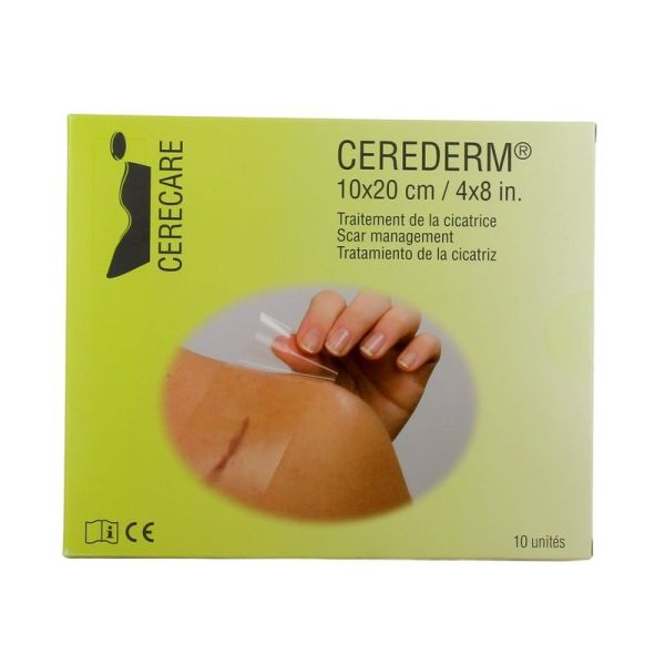 Cerederm Pansement Siliconé Cicatrice - 10 pansements