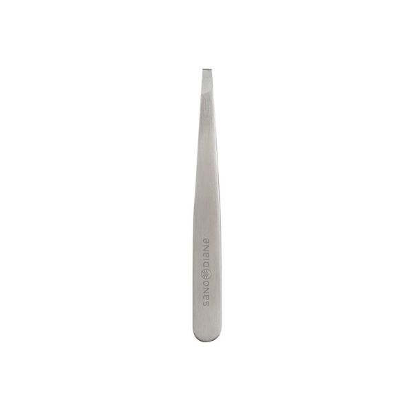 Pince à épiler mors droit - Acier inoxydable mat - 1 unité