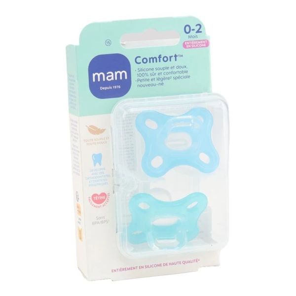 Comfort Sucette symétrique 0-2 mois - Lot de 2