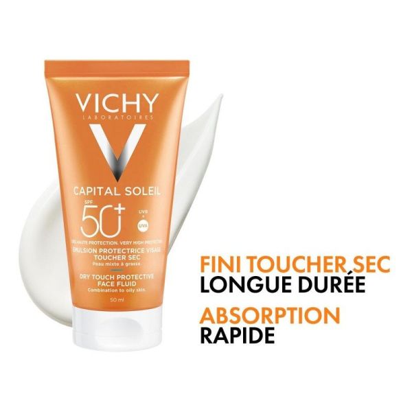 Emulsion Anti-Brillance Toucher Sec SPF50+ Capital Soleil - 50 ml
