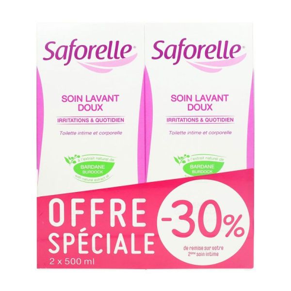 Saforelle Soin Lavant Doux 500Ml X2