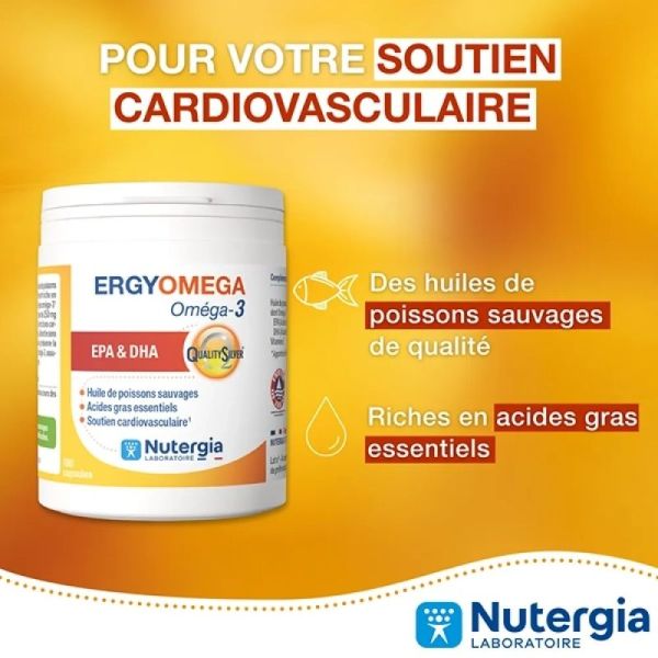 ERGYOMEGA Oméga-3 - 180 capsules