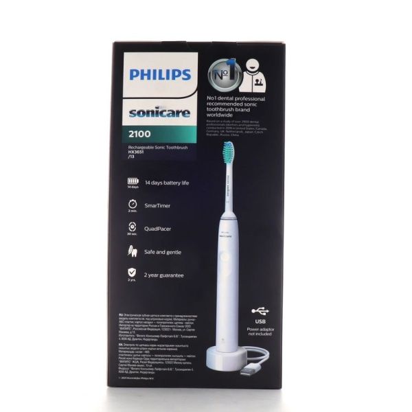 Sonicare 2100 HX3651/13 Brosse à Dents Électrique Blanche