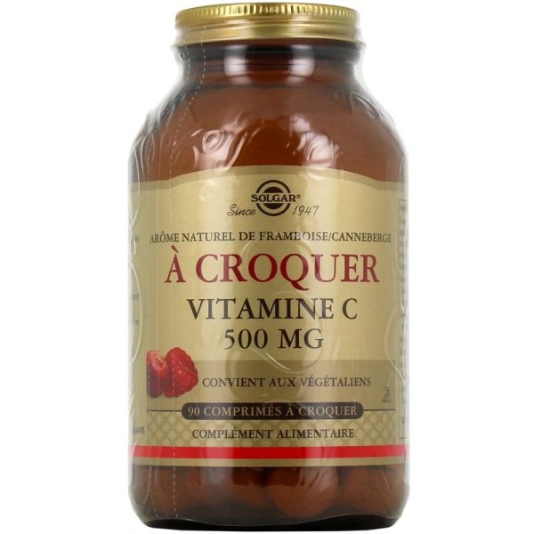 Vitamine C 500 mg Framboise Comprimés - 90 comprimés