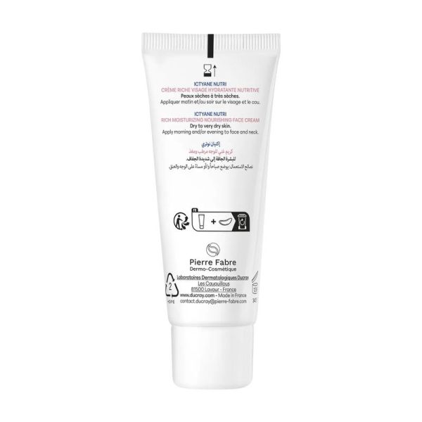 Ictyane Crème riche visage hydratante nutritive - 40 ml