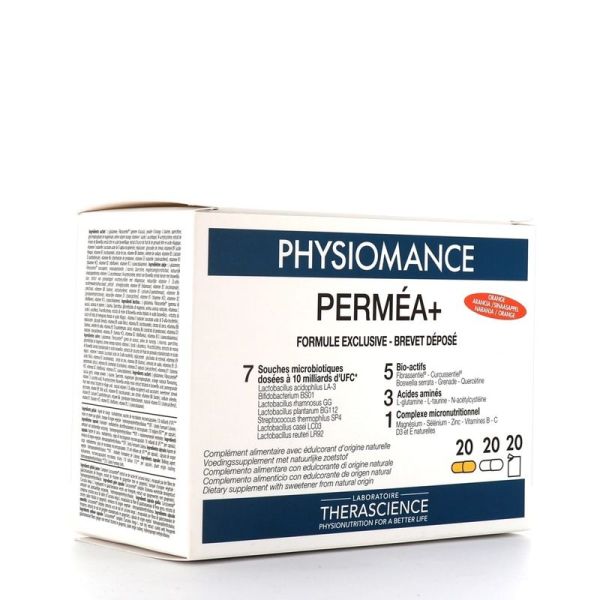 Physiomance Permea + - 20 gélules blanches + 20 gélules jaunes + 20 sachets