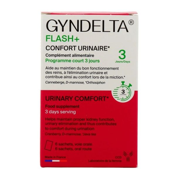 Gyndelta Flash+ Confort Urinaire CCD - 6 sachets