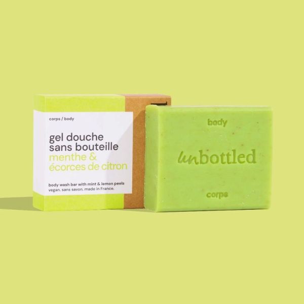 Gel Douche Sans Bouteille - Menthe & Écorces de Citron - 110 g