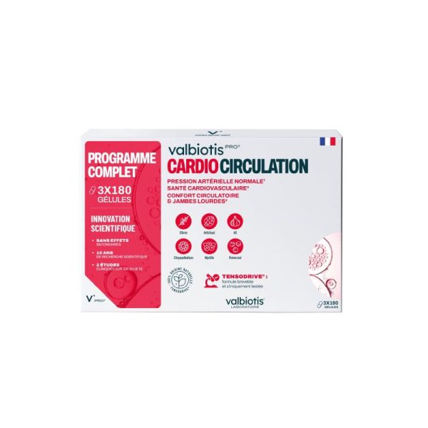 Valbiotis Pro®Cardio-circulation Trio (3x180 Gélules)
