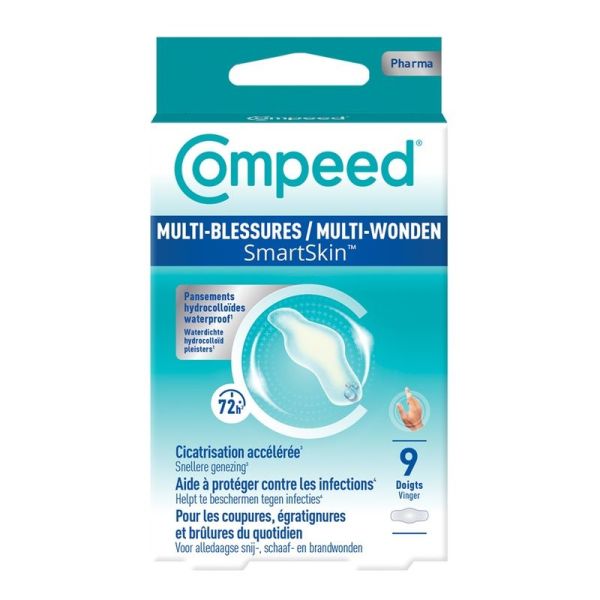 Pansements Hydrocolloïdes Multi-Blessures SmartSkin - Doigts - 9 pansements