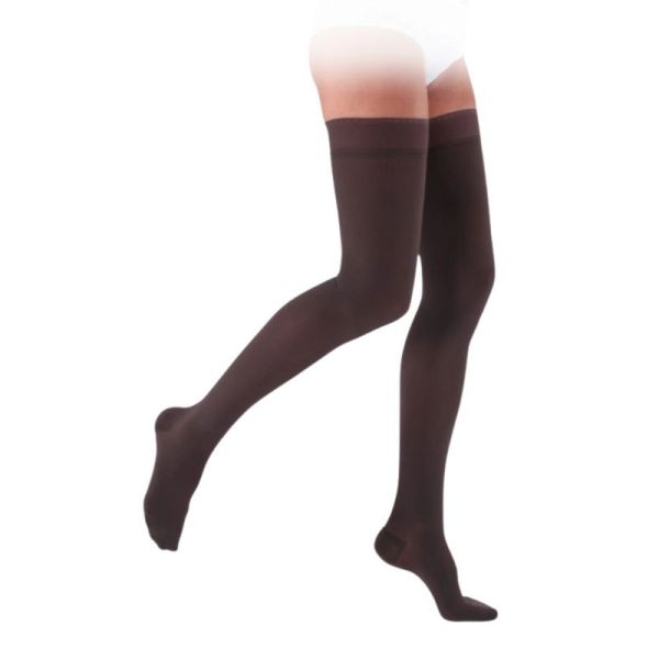 Bas de Contention Mixte Classe 3 Naturel Soie - noir T3C