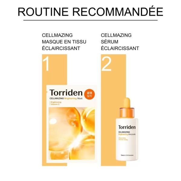 Masque en tissu eclaircissant a la vitamine C CELLMAZING
