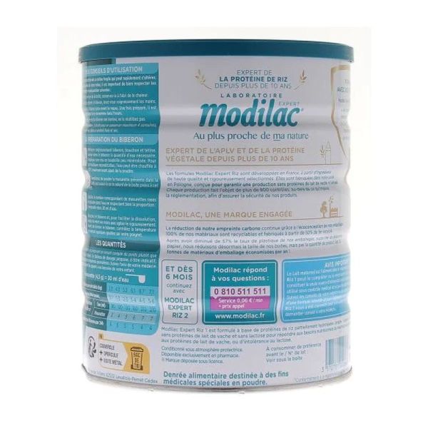 Expert Riz 1 - 1er âge 0-6 mois - 800 g